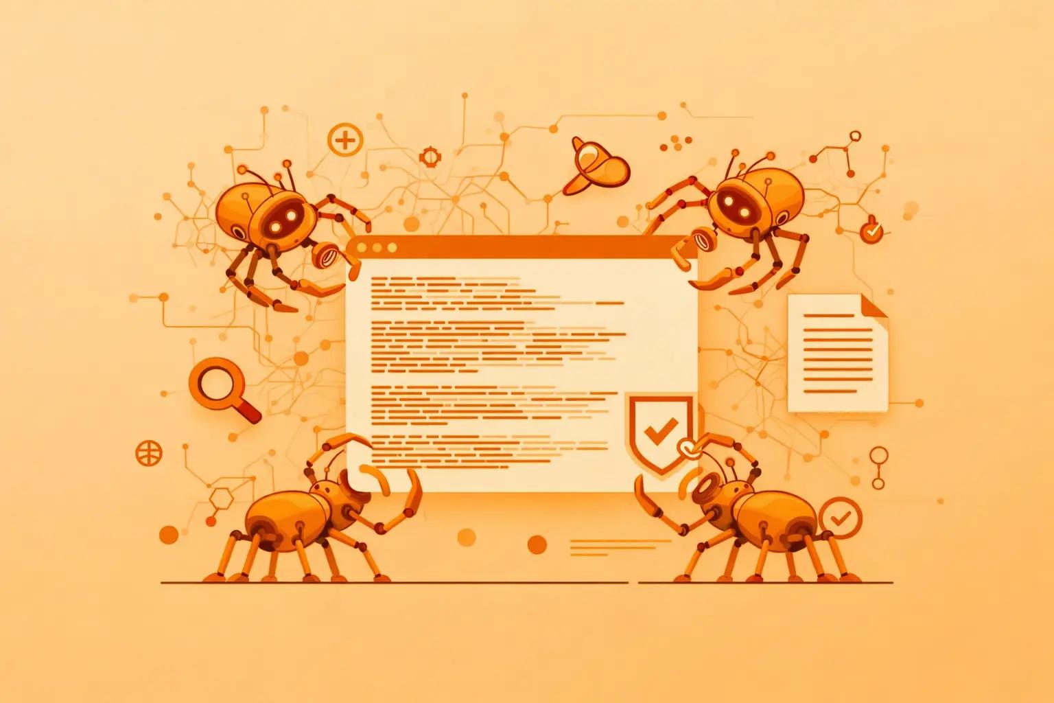 AI web crawlers scanning and validating website content