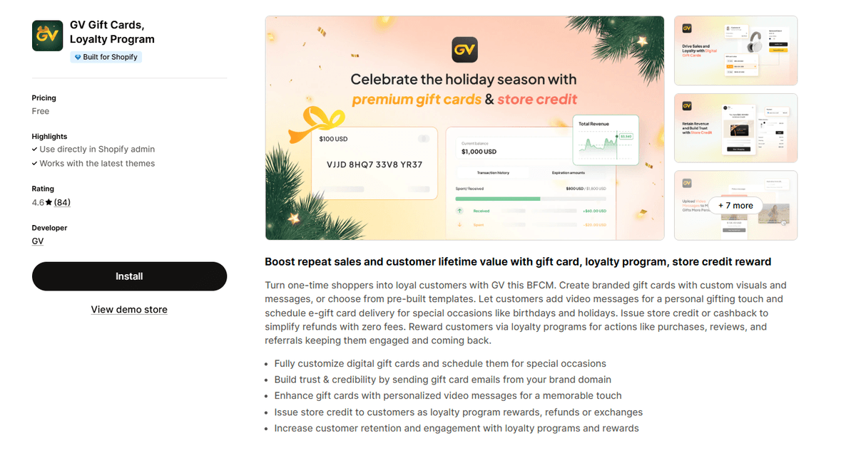 GV Gift Cards, Loyalty Program
