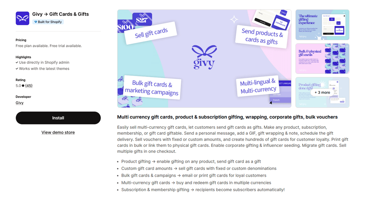 Givy → Gift Cards & Gifts