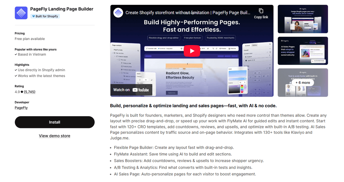 PageFly Landing Page Builder