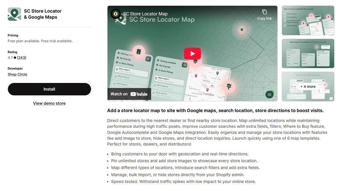 SC Store Locator & Google Maps