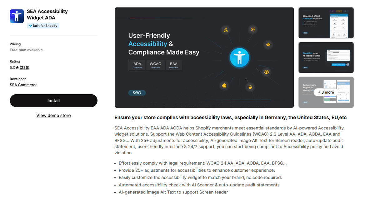 SEA Accessibility Widget ADA