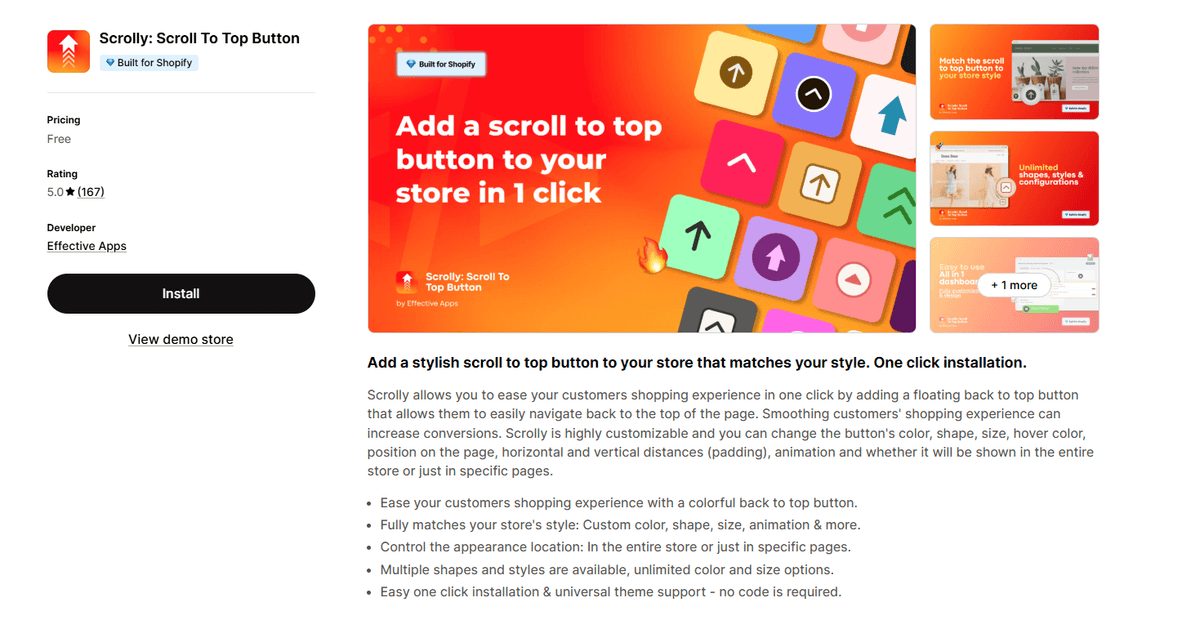 Scrolly: Scroll To Top Button