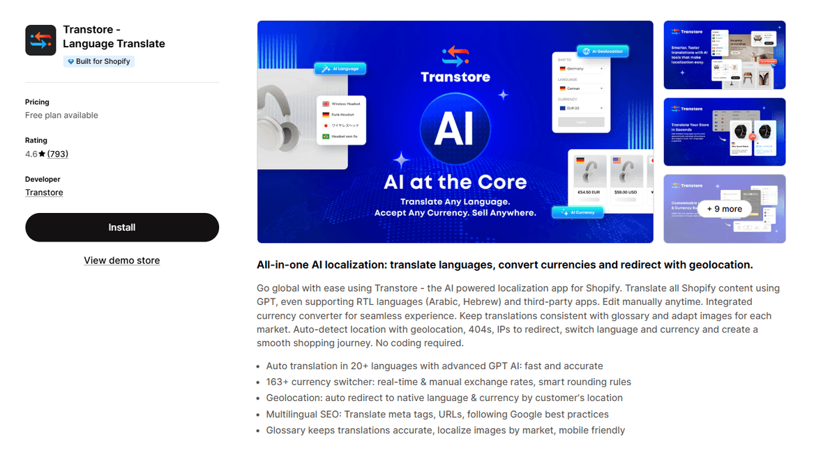 Transtore ‑ Language Translate