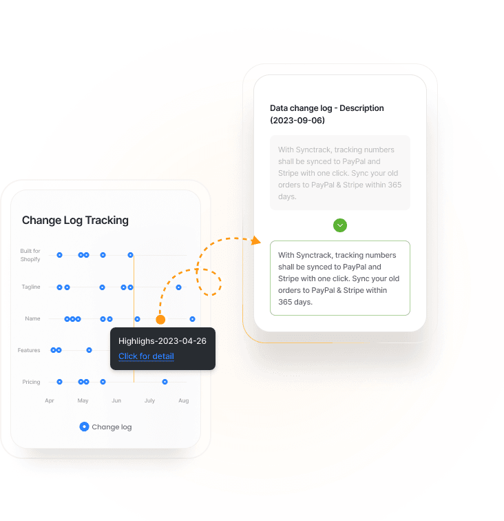 App changelog and update history