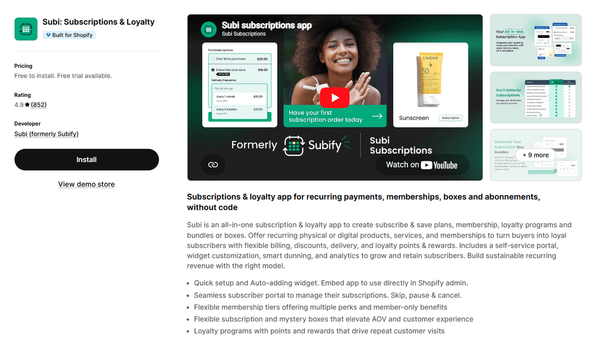 Subi Subscriptions