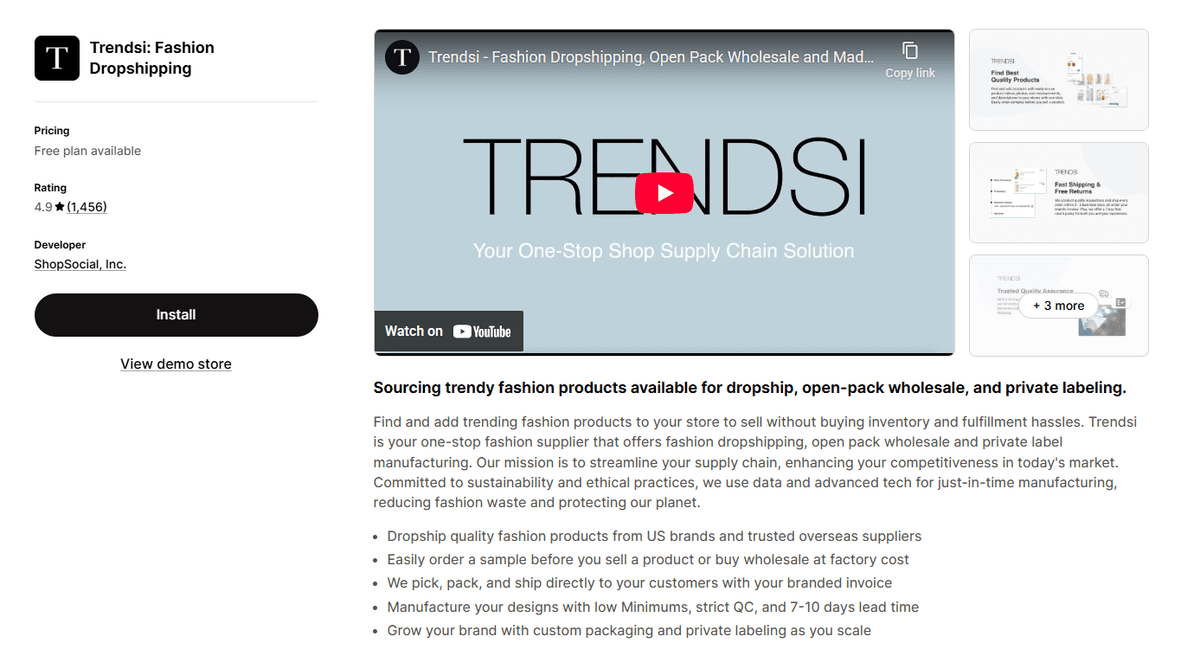 Trendsi Fashion Dropshipping