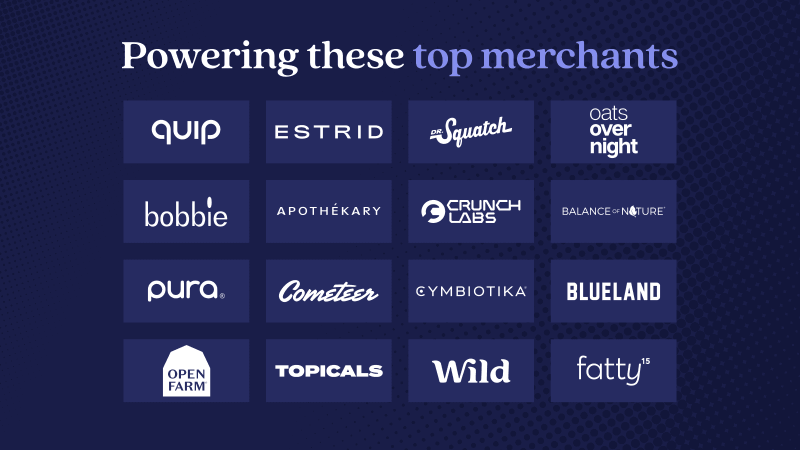 Powering top merchants