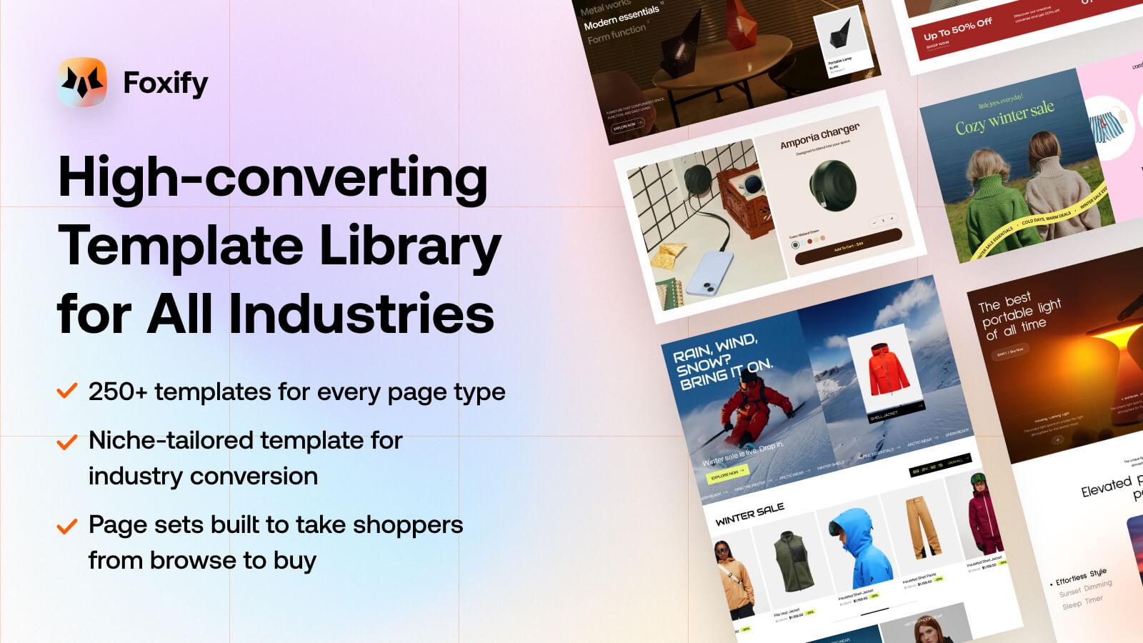 landing page builder with high-converting store template