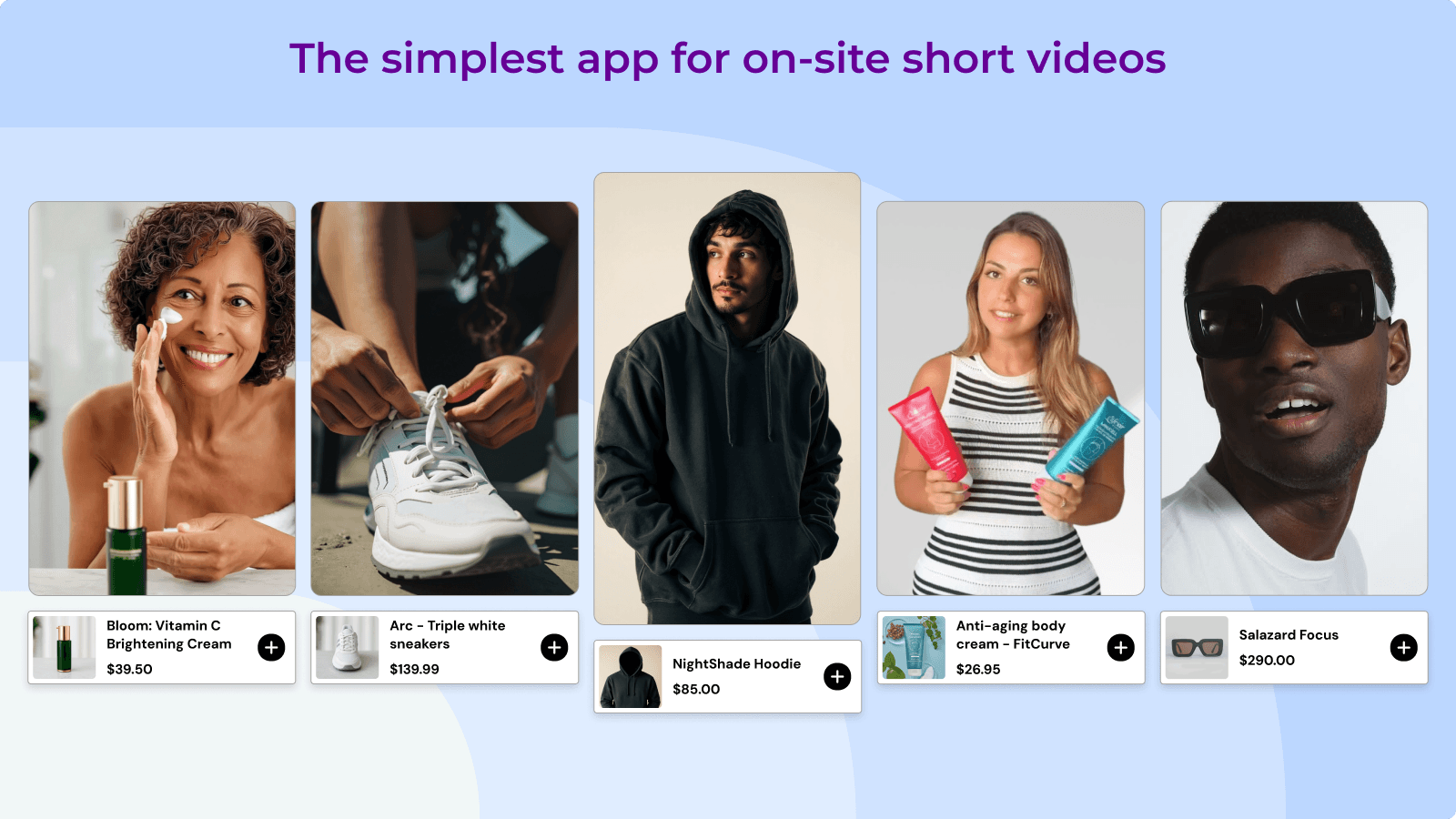 Embed short-video widgets on your online store