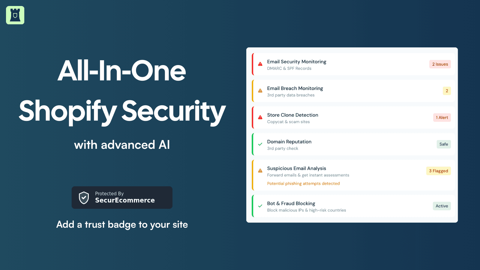 The most comprehensive shopify security app using AI