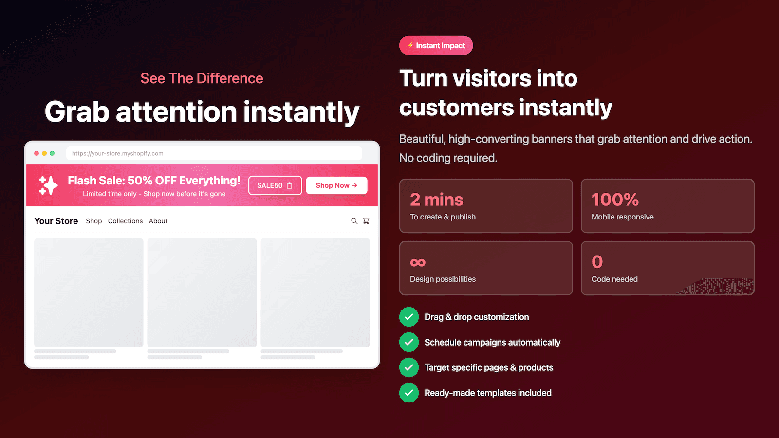 Lariskit Banner - Quick setup, mobile responsive, no code