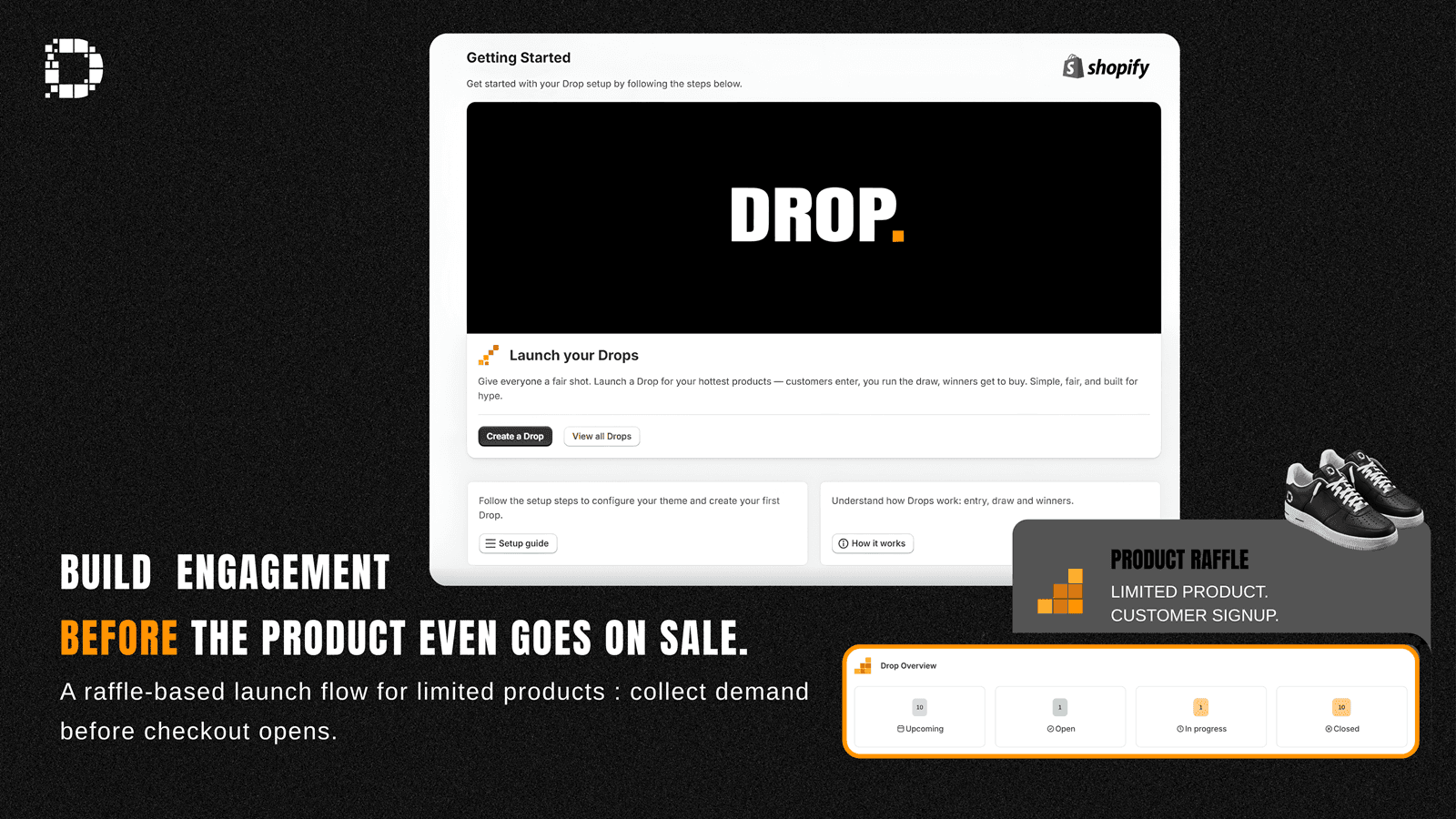Drop home page