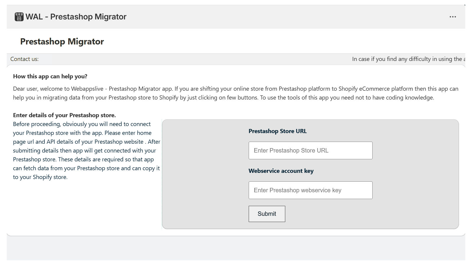 Prestashop Migrator Home