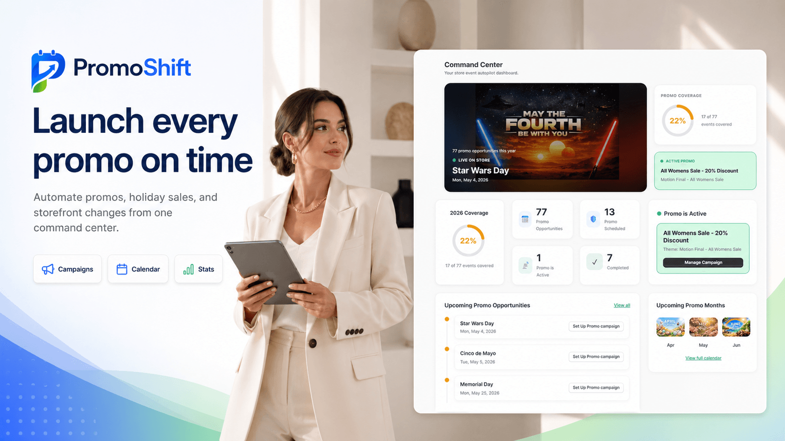 PromoShift - command-center-launch-promos