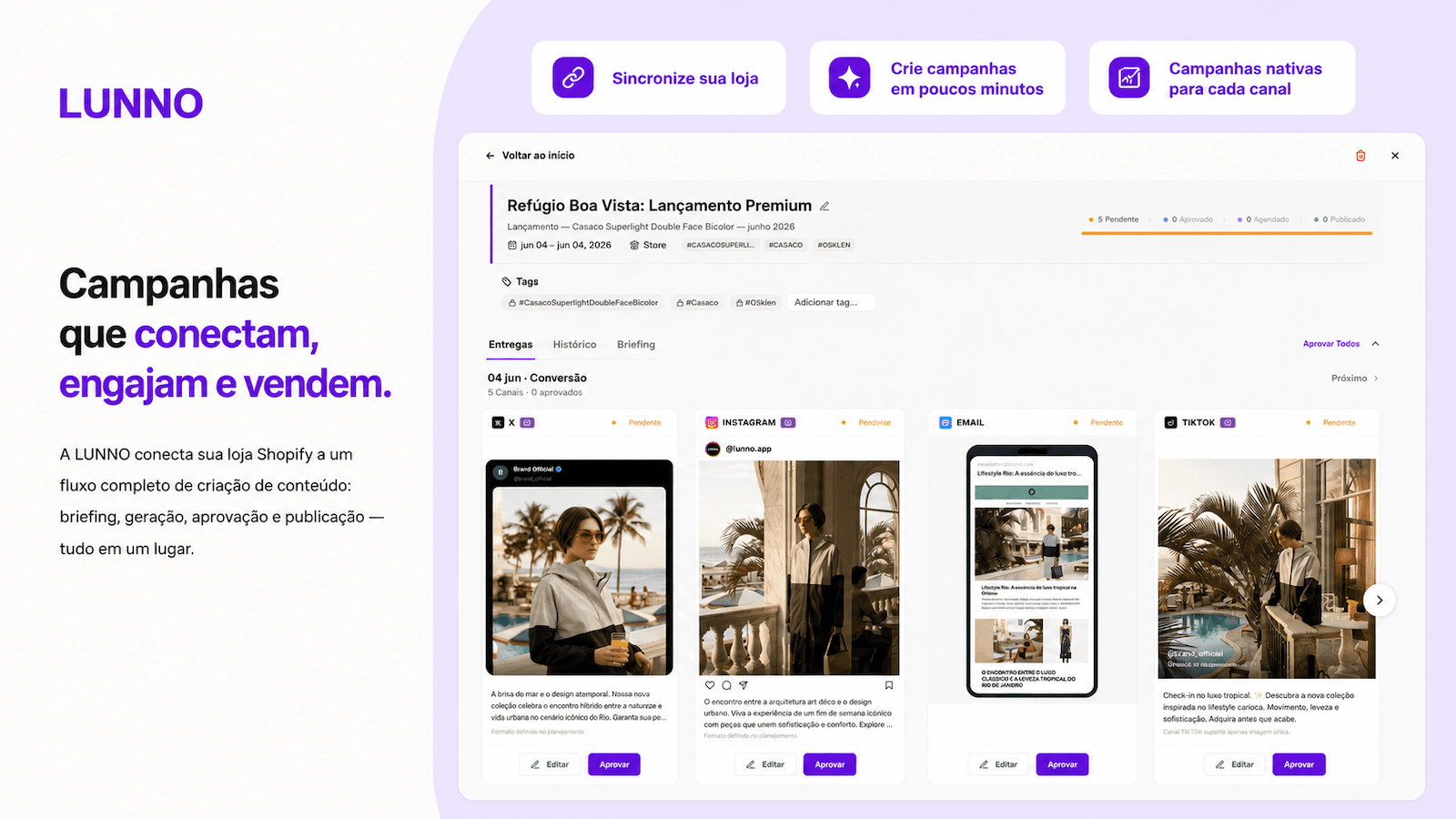 LUNNO – Crie campanhas nativas a partir da sua loja Shopify.