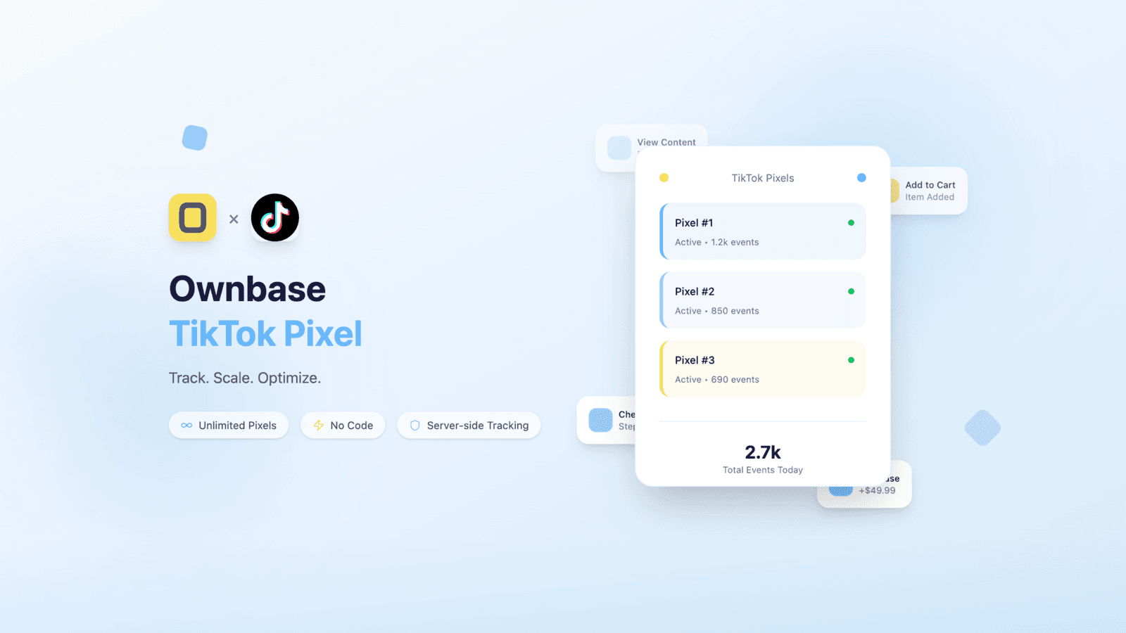 ownbase tiktok pixel