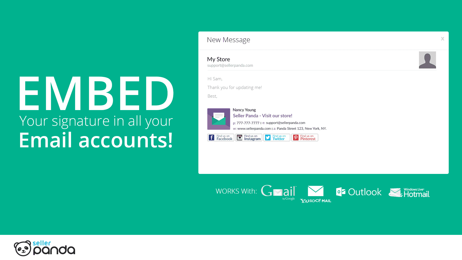 Embed our signatures in your emails