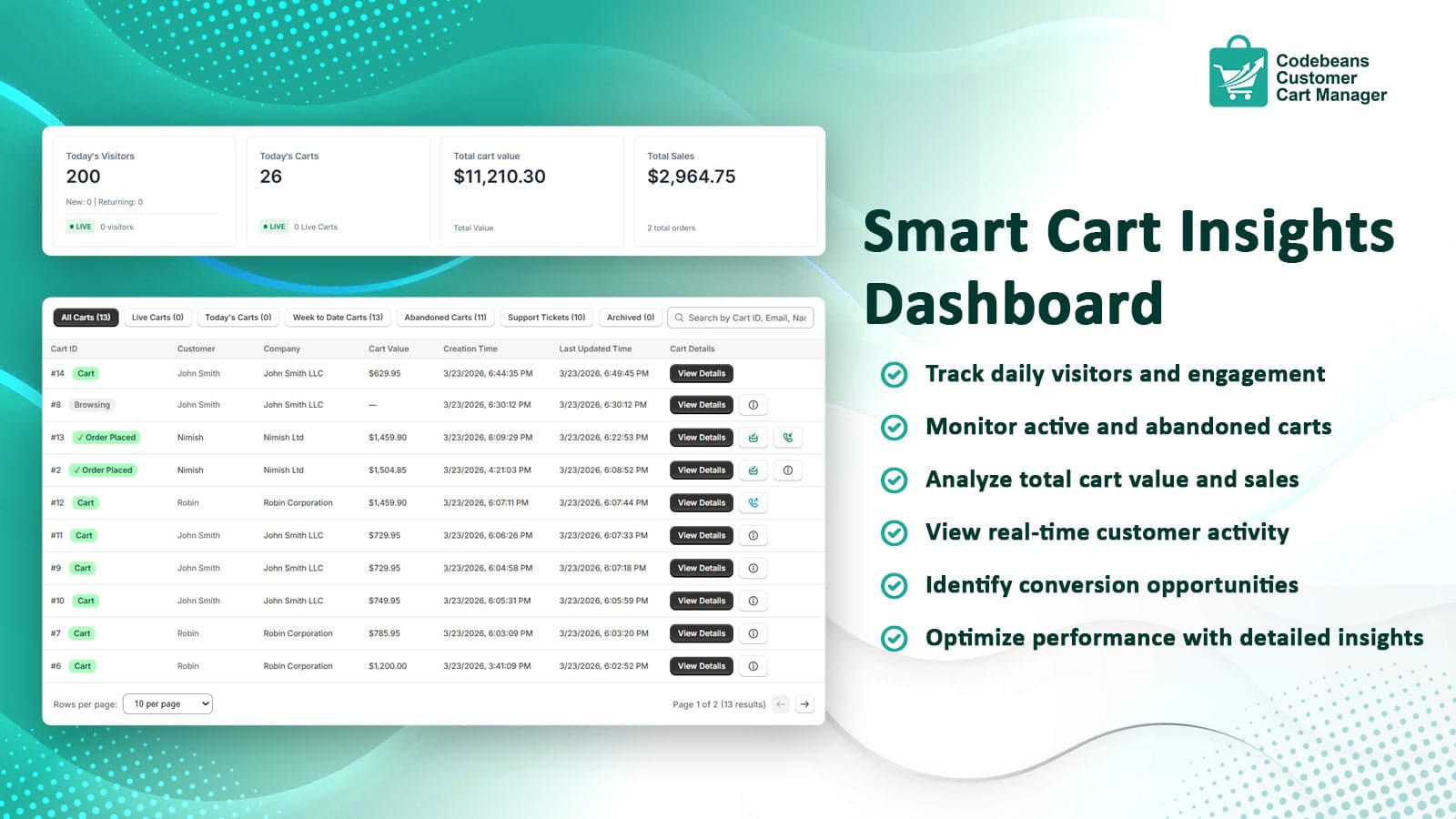 CB Customer Cart Manager
