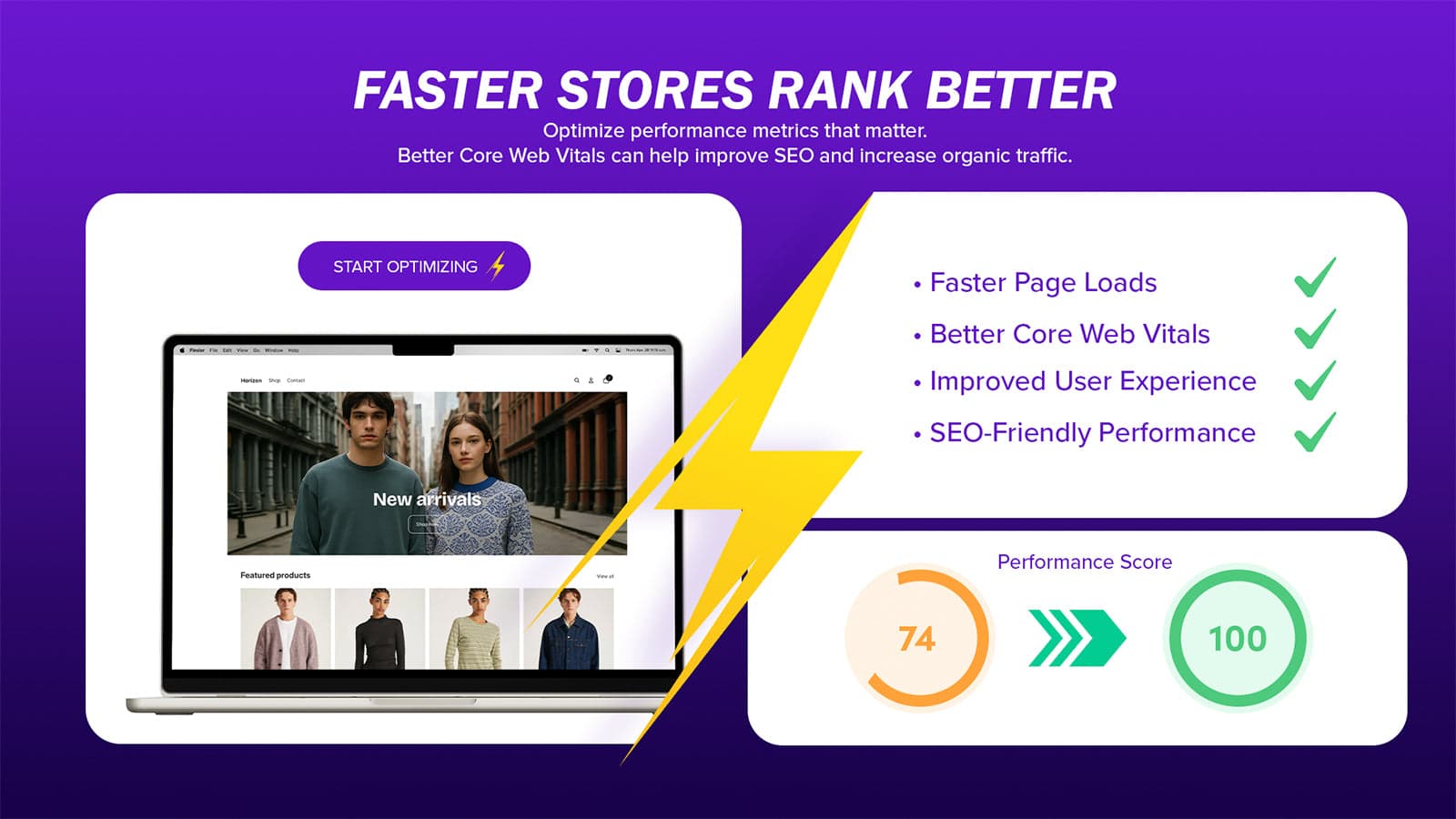 Better stores rank better with improved Shopify web performance