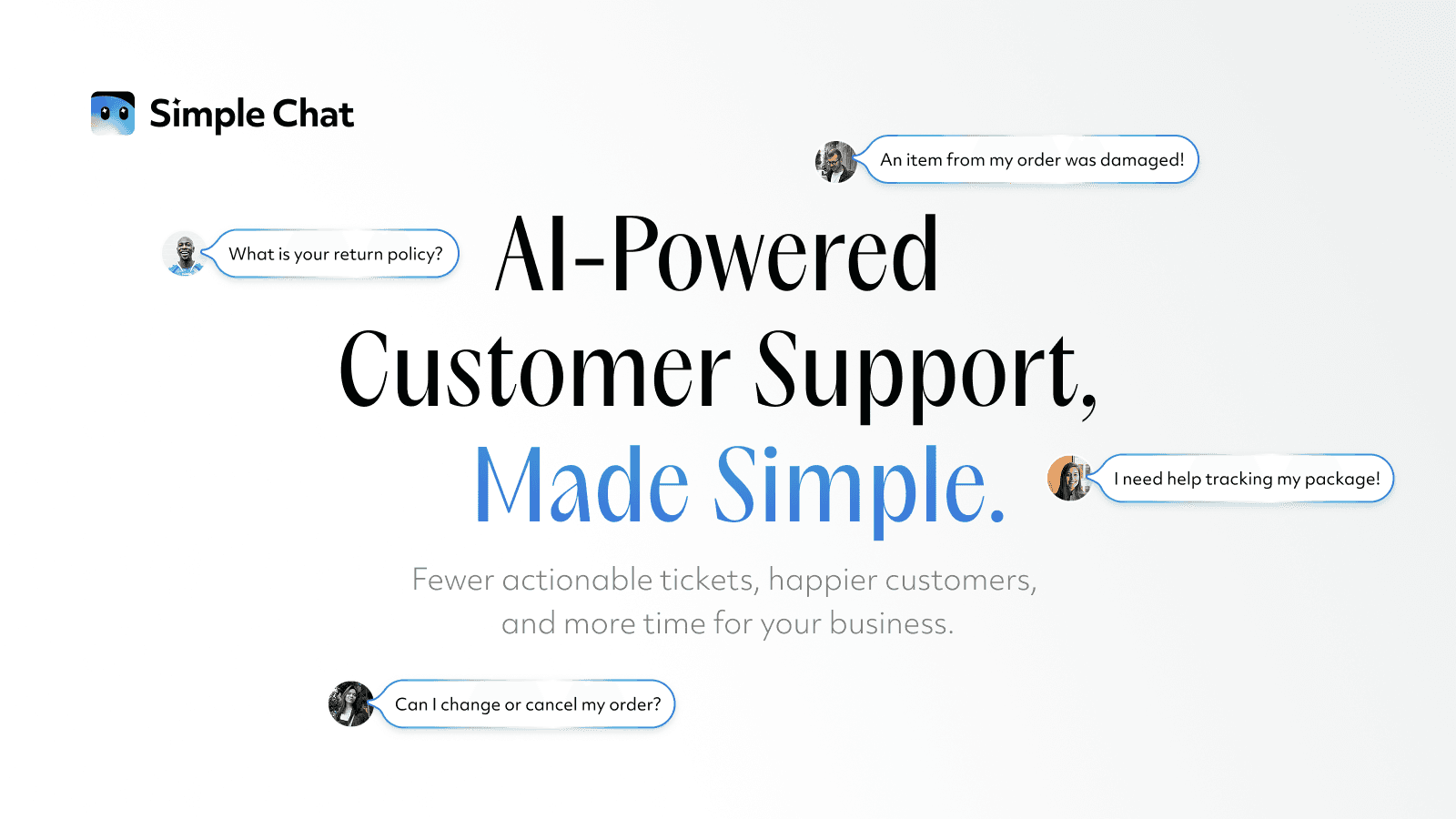 Banner: AI Powered customer support made simple