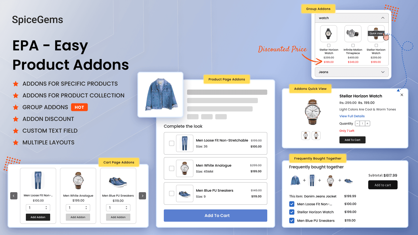 Easy Product Addons - Spicegems