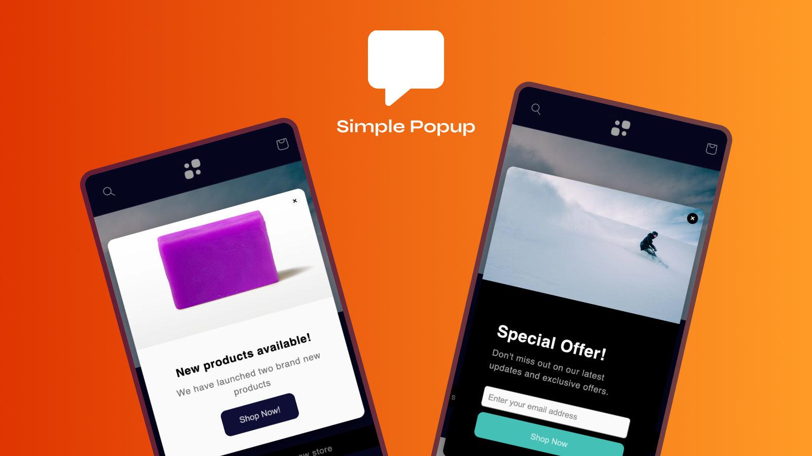 Shows two screenshots of the app in action
