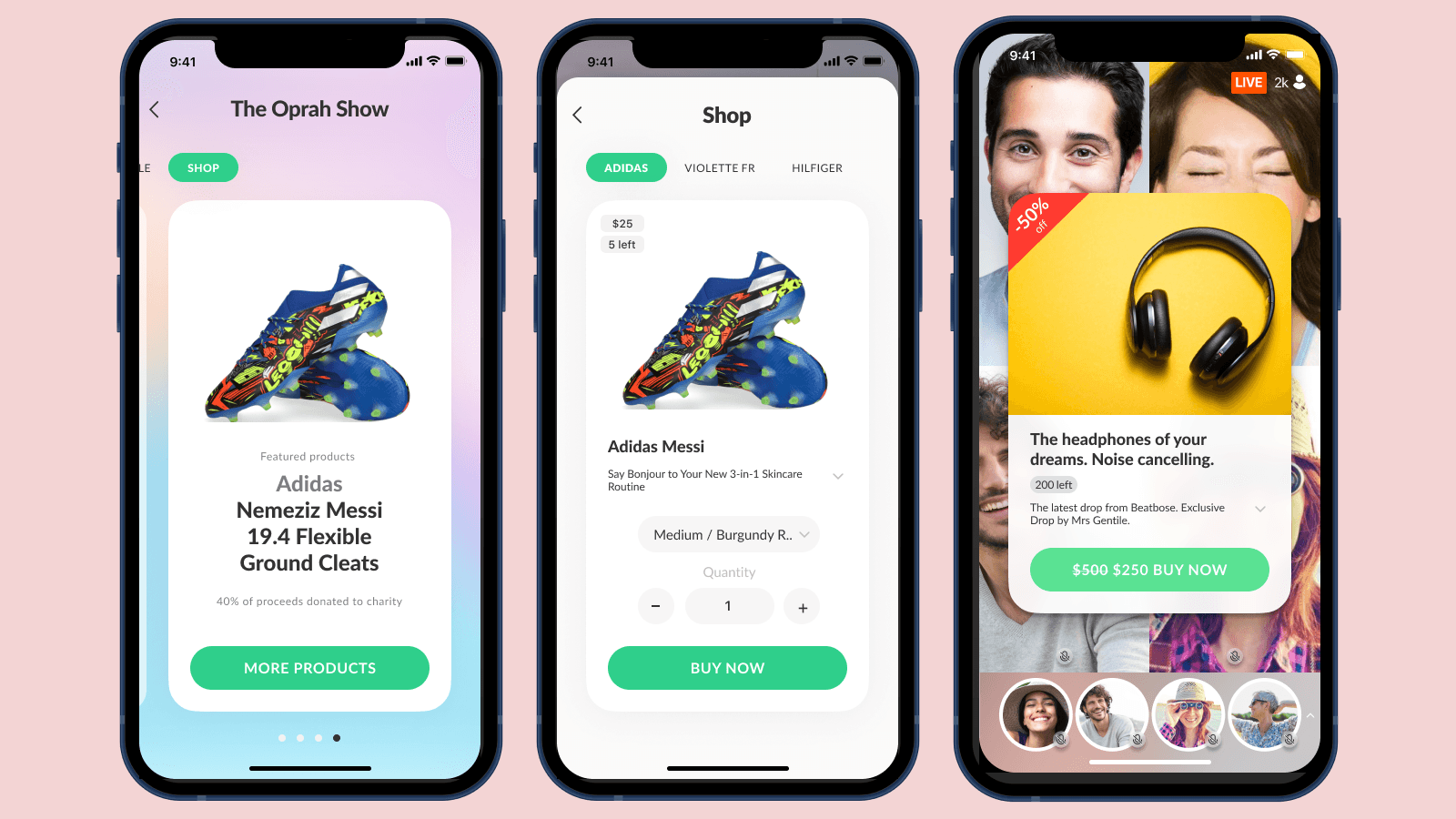 Shop and support, live donation to charity