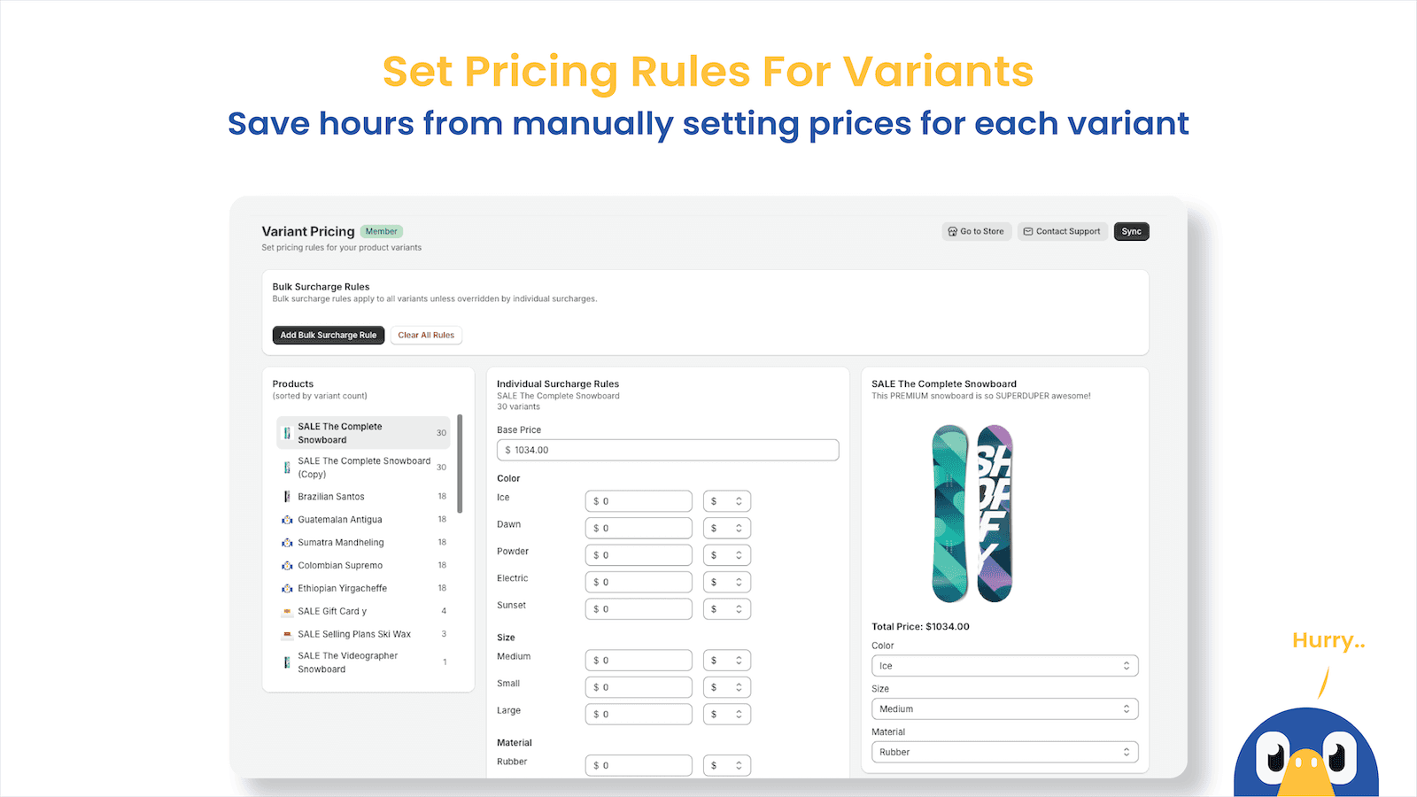 Vixie - App for bulk editing price variants on Shopify