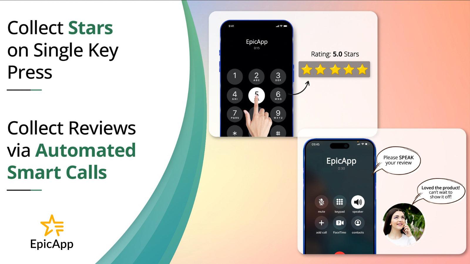 Collect Stars on Key Press & Reviews via Automated Smart Calls