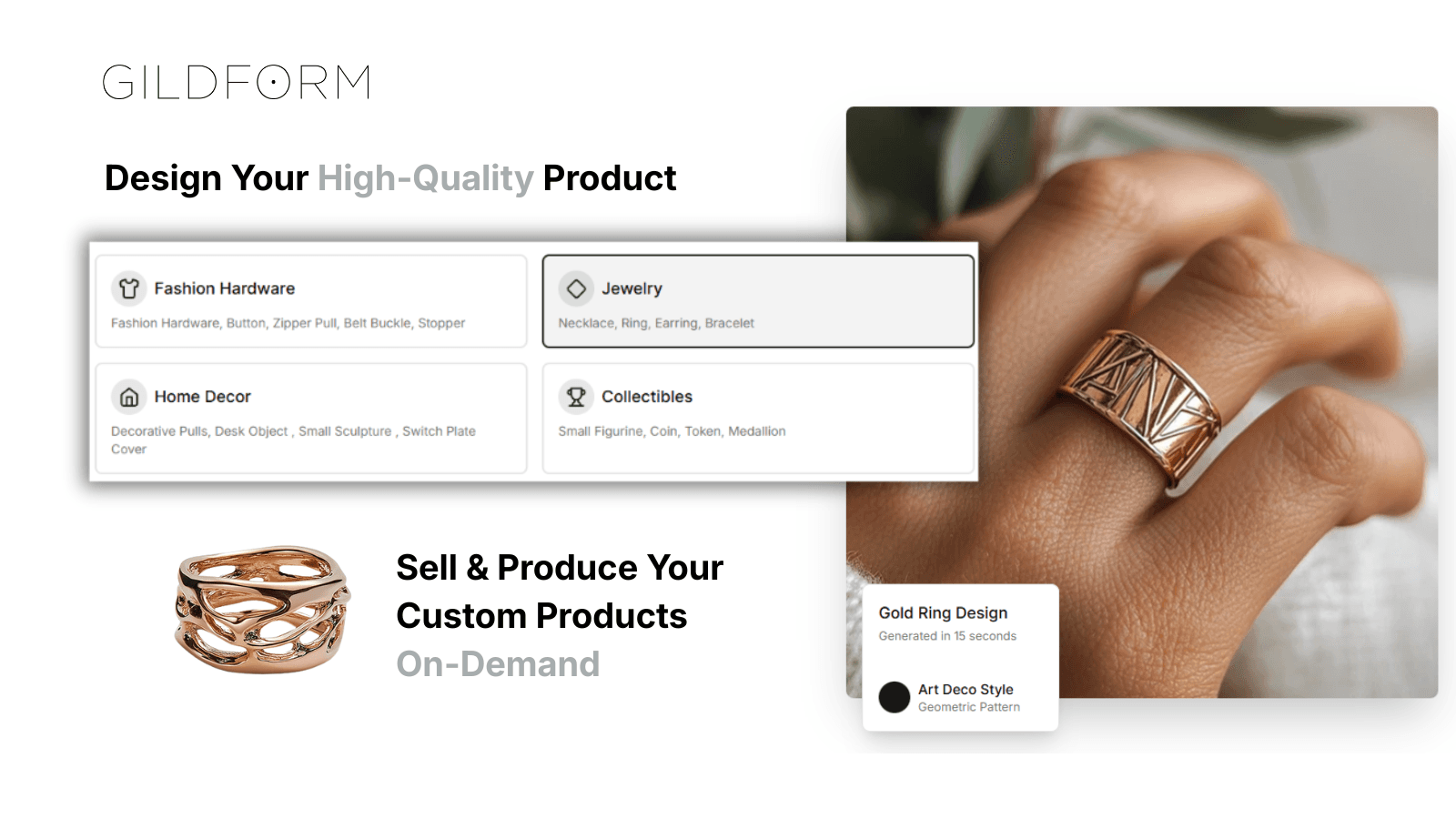 Gildform Print on-demand product categories