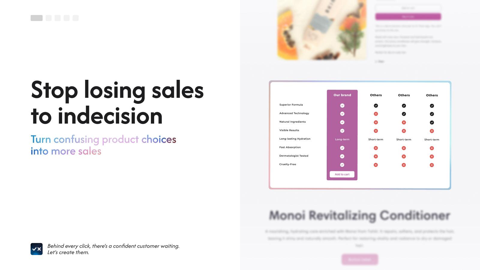 Stop losing sales to indecision