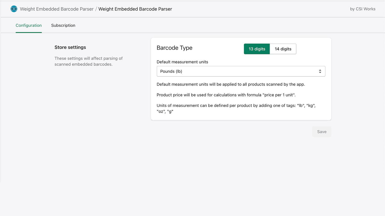 Barcode Type Selection to accommodate for longer barcode