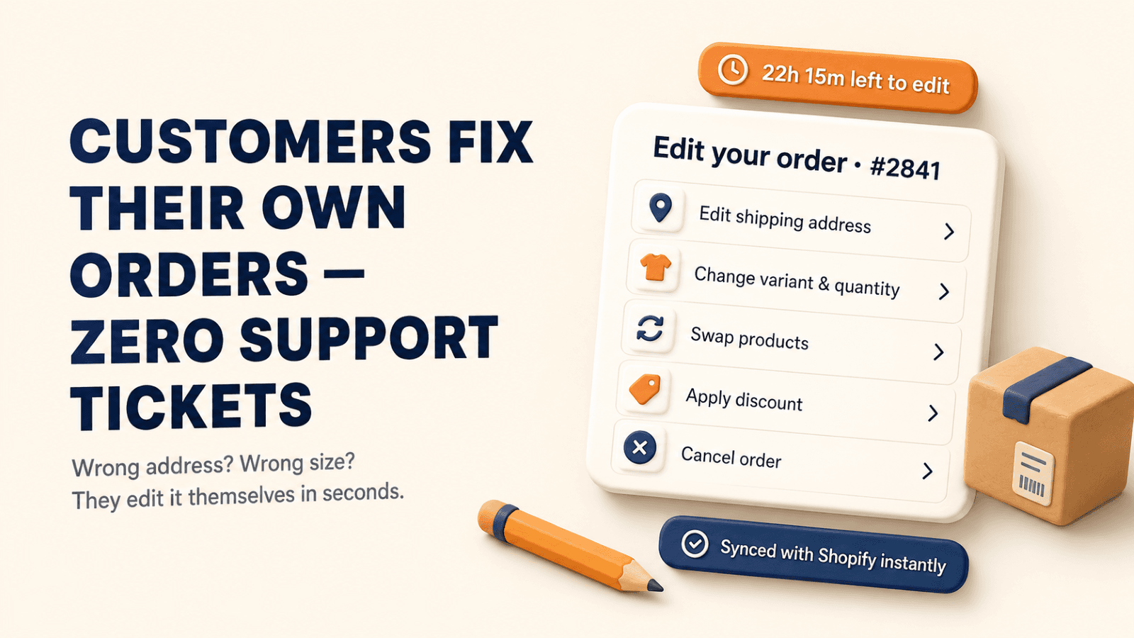 main image for order editing