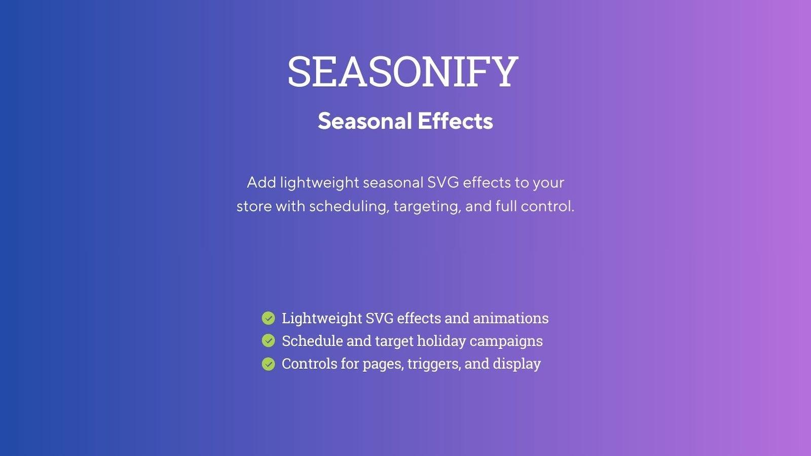 Seasonify Featured Image
