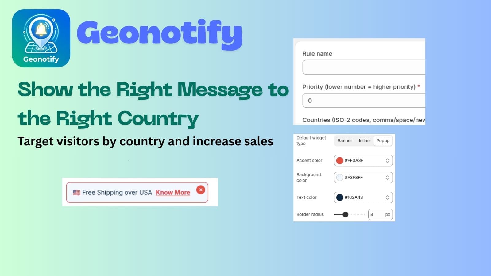 Show personalized geo-targeted messages based on visitor locatio