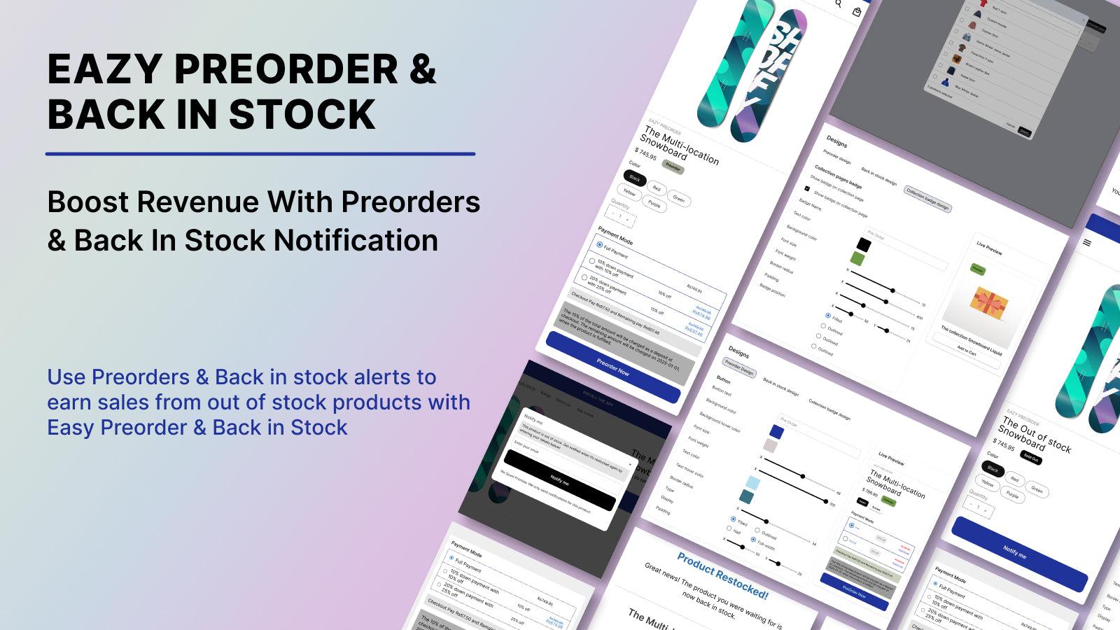 Eazy Preorders - Preorder & Back in Stock alerts