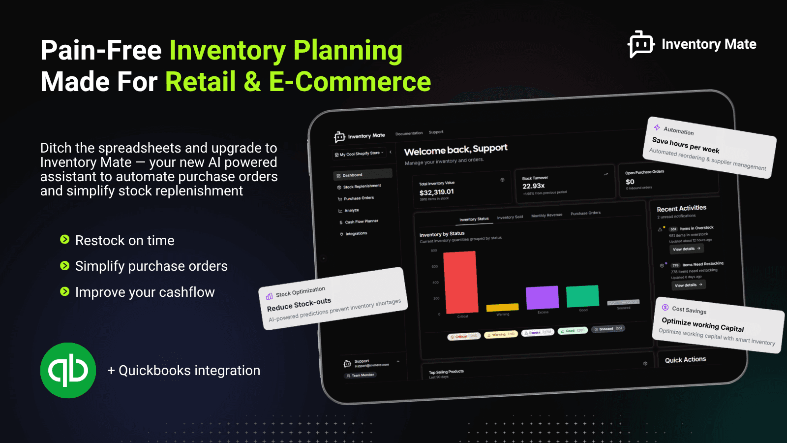 Pain free inventory planning and forecasting for ecommerce