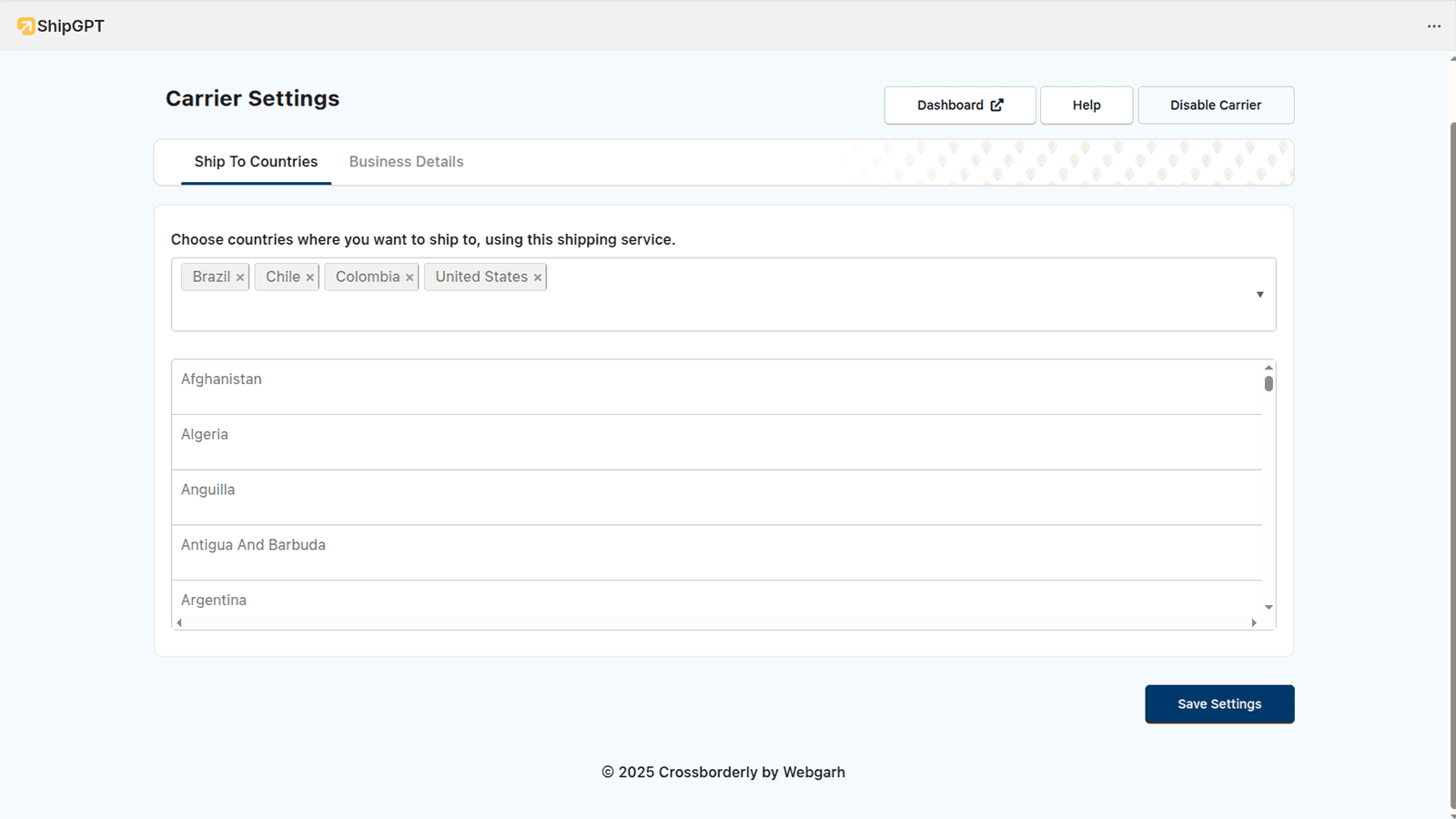 Create a shipping rule