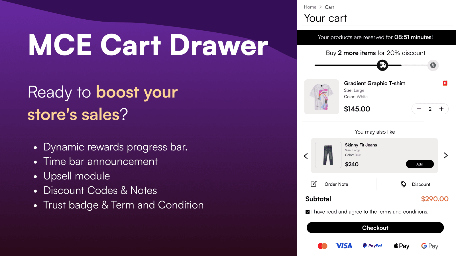 Free Shipping, auto add free gift, shipping discount