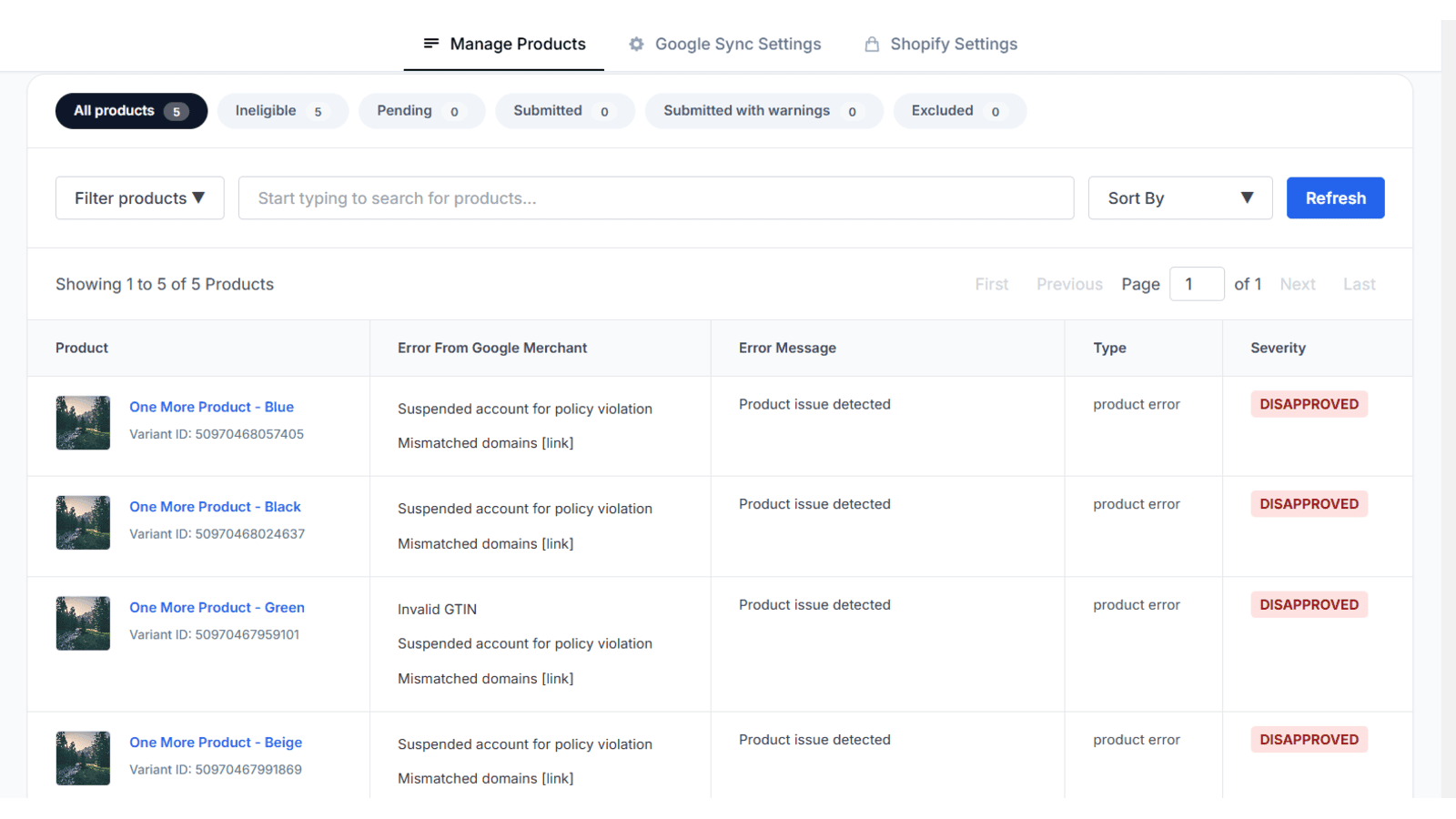 misk product feed