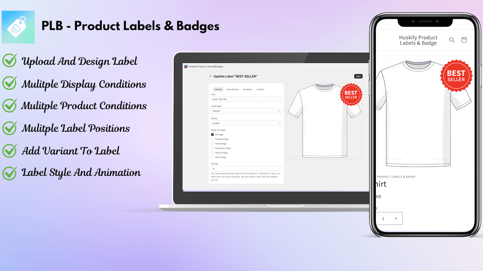 Huskify - Product Labels & Badges