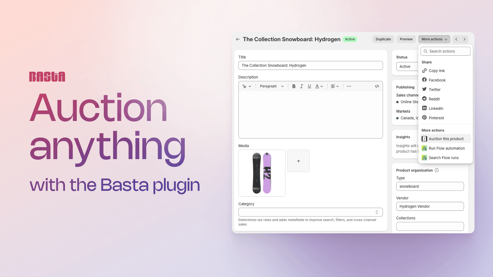 Auction anything with Basta