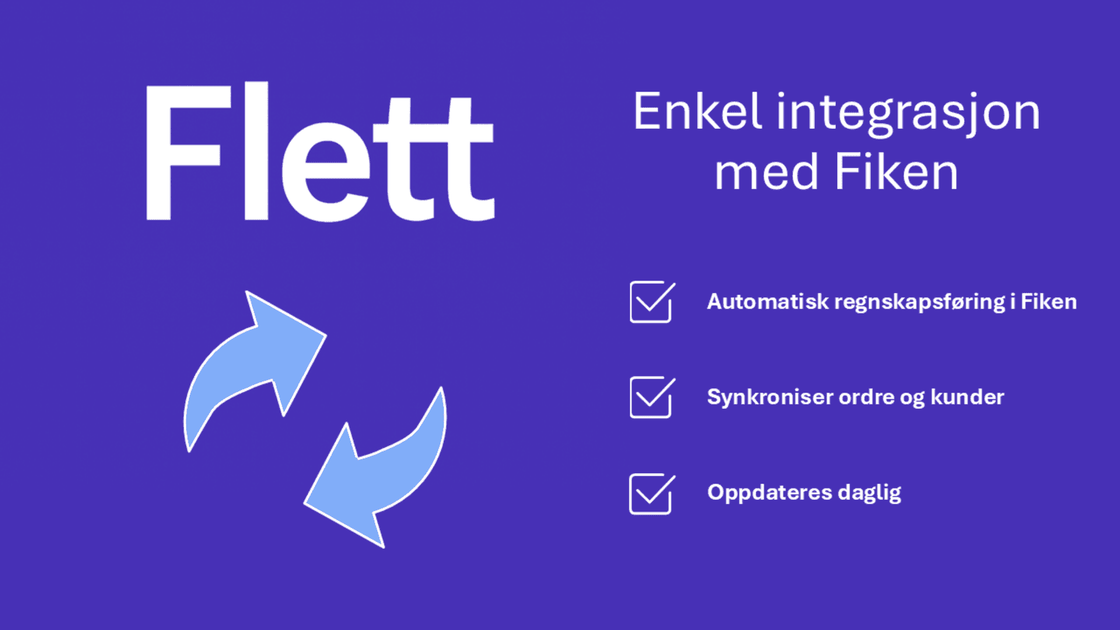 Flett Fiken Shopify integrasjon