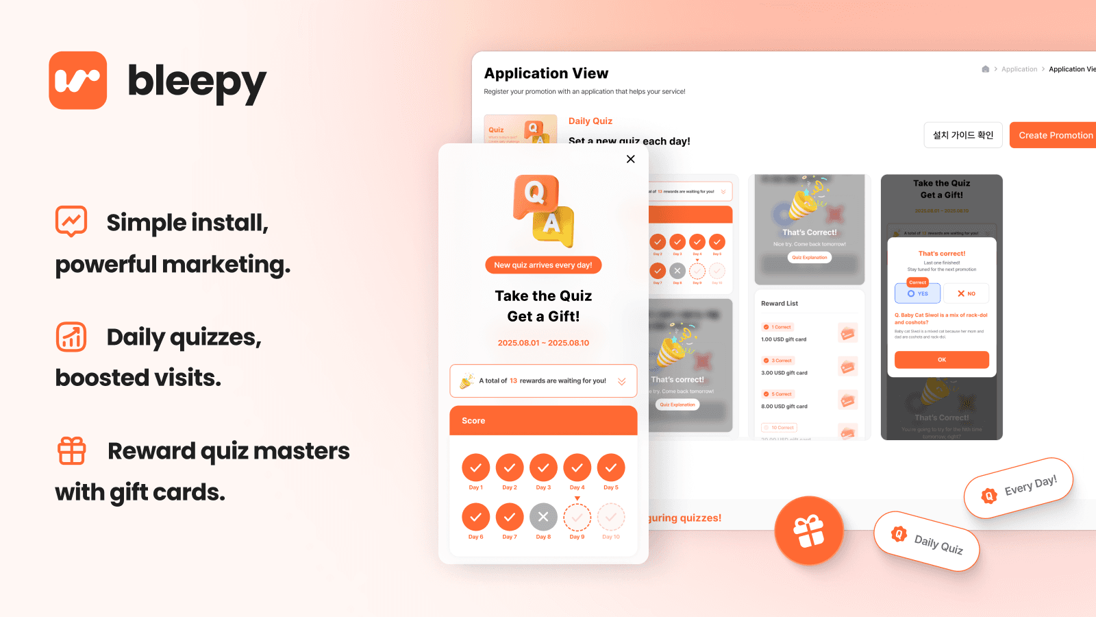 Marketing contents tool 'bleepy'