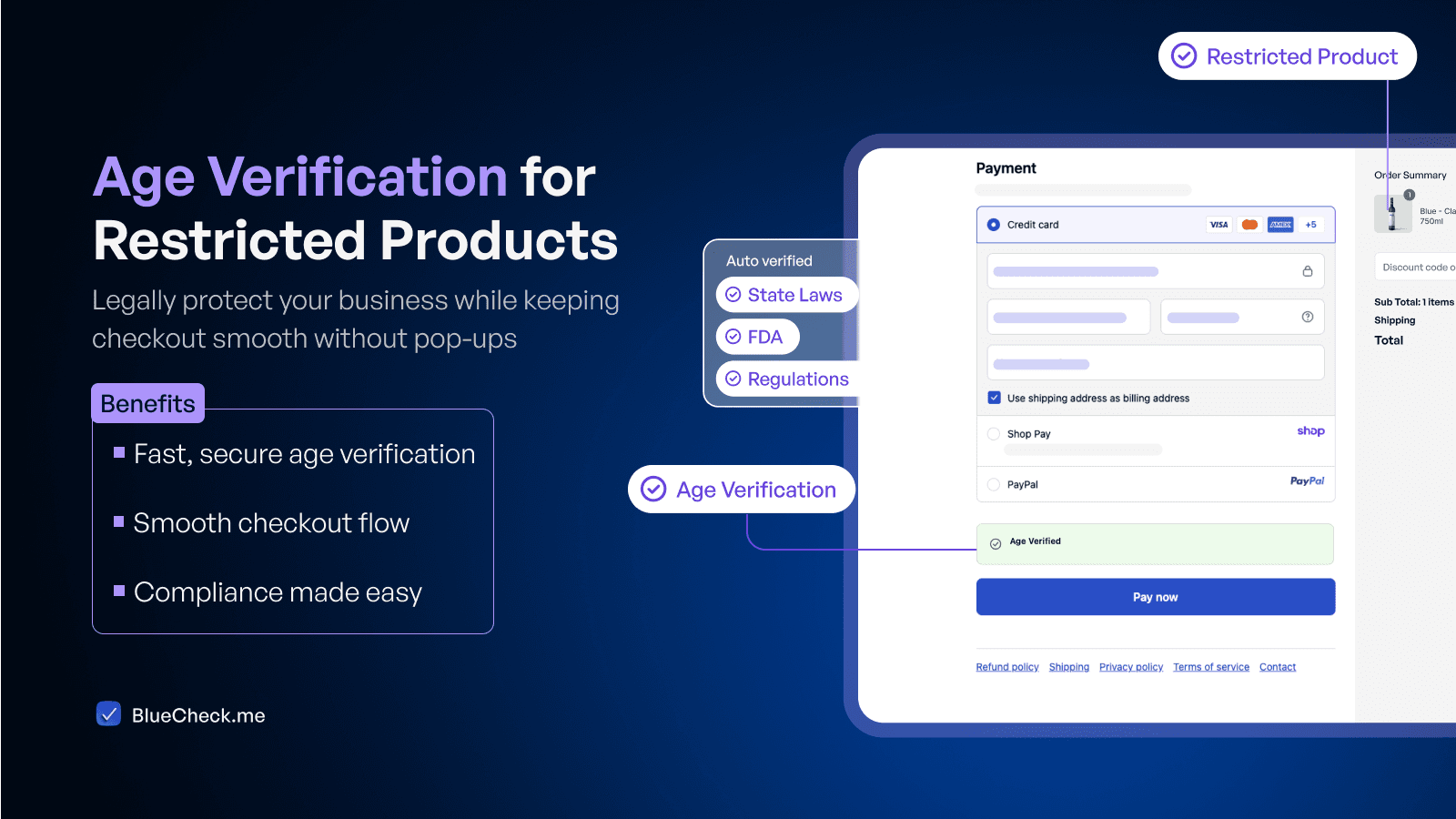 Age Verification in Shopify for restricted products