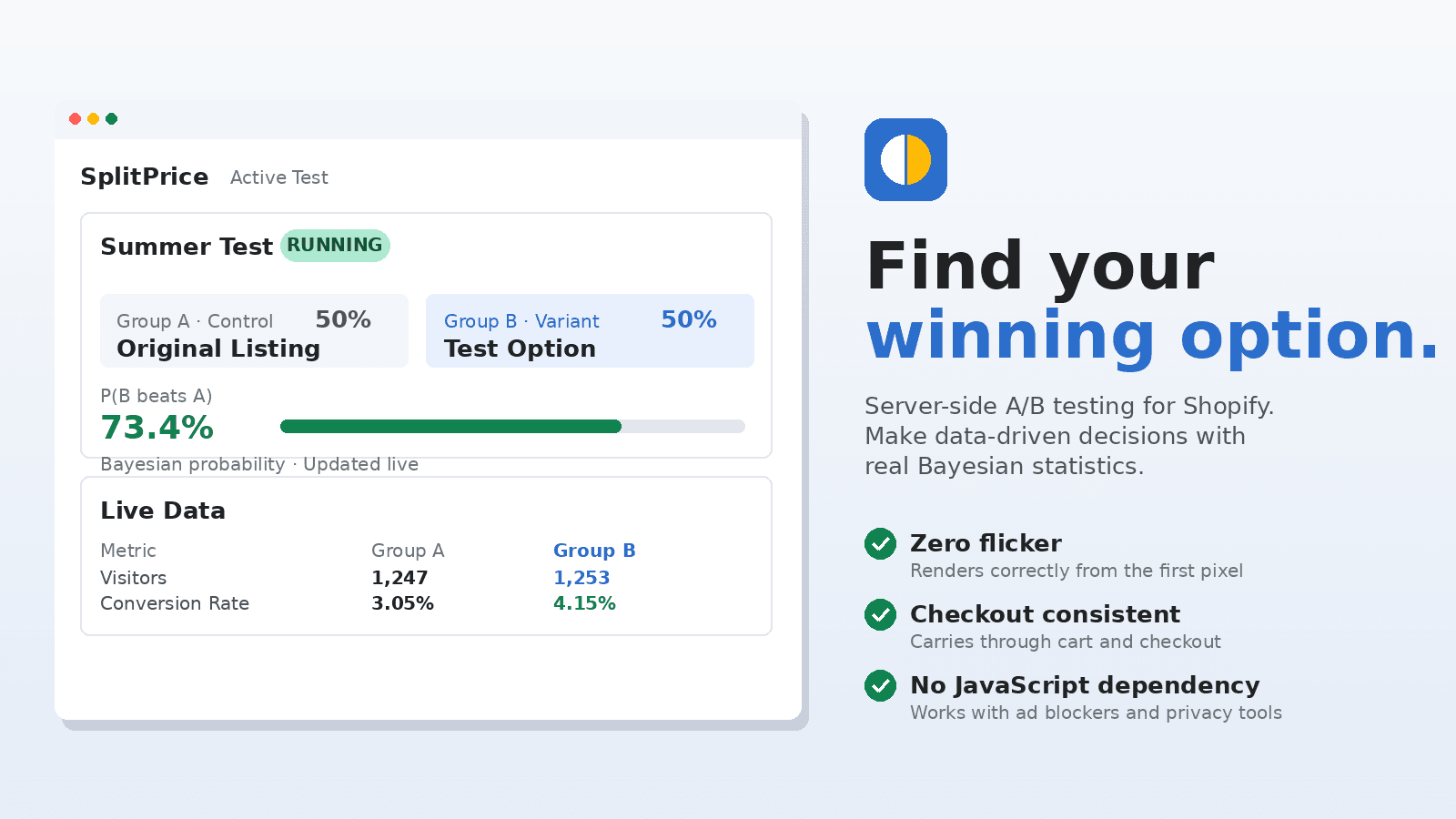 SplitPrice: server-side A/B price testing for Shopify