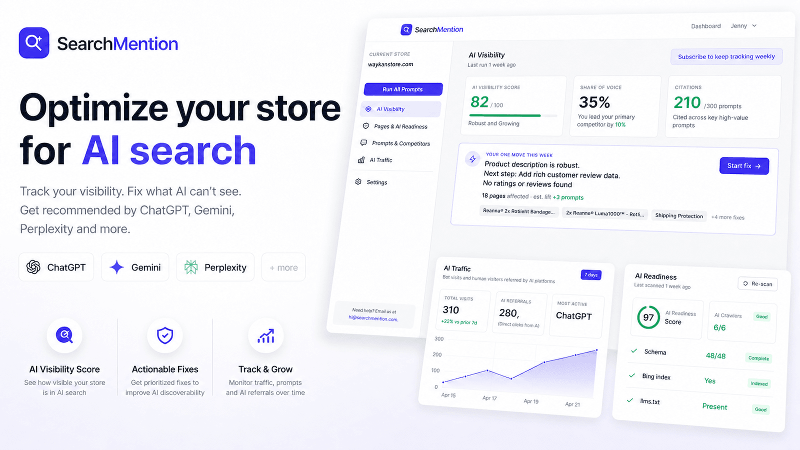 See if AI recommends your products in chatgpt, gemini and more
