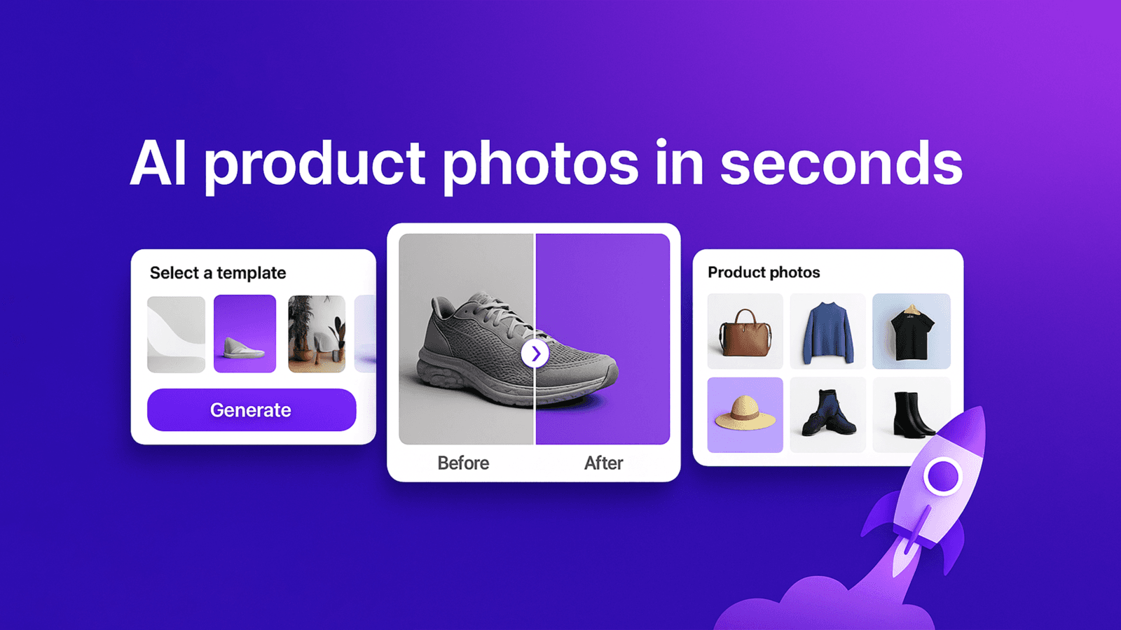 AI product photos in seconds with before-after comparison
