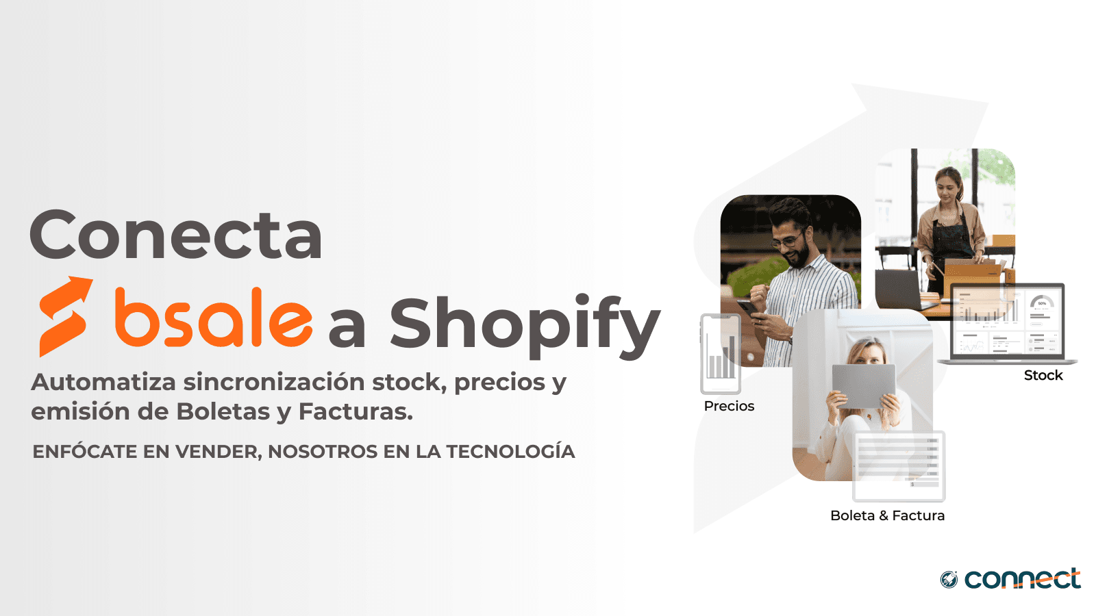 Conecta Bsale con Shopify, sincroniza stock, precios y boletas